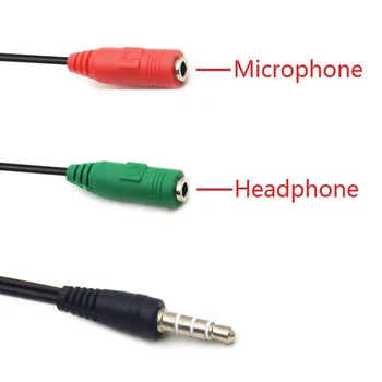 3,5 mm Jack Kábel, Headset Adapter Y Audio Splitter 2 Žena 1 Muž pre Notebook PS4 Telefón Xbox Jeden Slúchadlá konektor pre Slúchadlá a Mikrofón