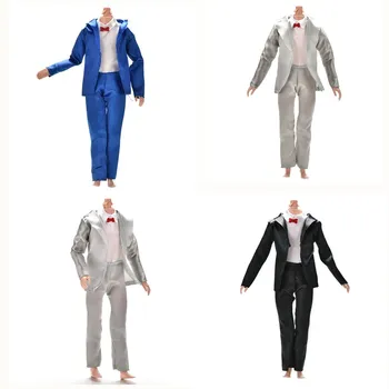 3 Ks/sada Ručne vyrábané Bábiky Oblečenie Doplnky Pre Bábiky Ken Nevesta Oblek S Bielou košeľou Pre Chlapca Firend