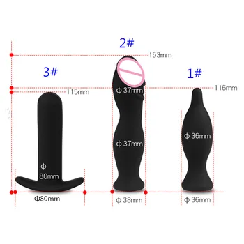 3 Modely Nafukovacie Plug Silikónový Análny Dilator Riti, Rozšíriteľná Zadok Zátka Riti Difúzor Análny Sex Hračky pre Ženy a Mužov H8-92
