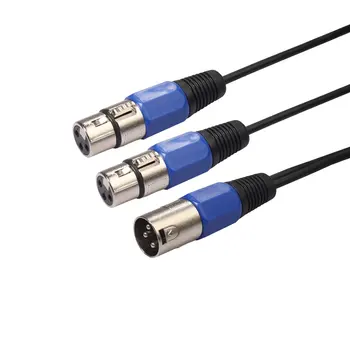 3-Pin XLR konektorom pre Duálne 2 XLR Konektor Y Rozdeľovač Audio Kábel, Adaptér Pre zmiešavač Záznamník mikrofón, reproduktor, zosilňovač