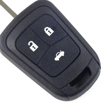 3 Tlačidlá Diaľkového Uncut Kotúča Kľúč púzdro Fob Kryt vhodný pre Chevrolet Sonic 2012-2013