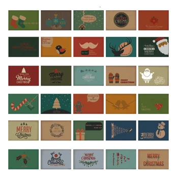 30 Ks/box Roztomilé Vianočné pohľadnice požehnanie karty správu karty narodeniny karty pohľadnicu darček