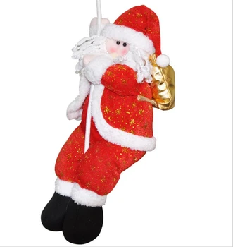 30 cm/60 cm Cute Santa Lezenie Na Lane, Vnútorné/Vonkajšie Vianočné Stenu Okna Visí Vianočné Ozdoby Dekor Figúrky Lezenie Santa