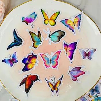 30 ks krásny motýľ pre dieťa domáce knihy, nálepky na notebook / dekoratívne scrapbooking/DIY