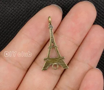 30pcs - Antique Bronze Eiffelova Veža Konektor Prívesky,Šperky Zistenia 30x15mm