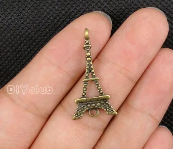 30pcs - Antique Bronze Eiffelova Veža Konektor Prívesky,Šperky Zistenia 30x15mm