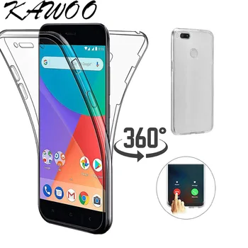 360 Stupeň celého Tela Predné a Zadné Ochranné puzdro Pre Xiao Mi A1 Ultra Tenké Slim Telefón Capa Na Redmi 5 Plus 4X 4A 5A