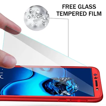 360-Stupňový S Tvrdeného Skla Telefón puzdro pre Samsung galaxy A2CORE A3 A5 A510 A6 A7 A710 2017 2018 puzdro Predné Zadné Úplné Pokrytie
