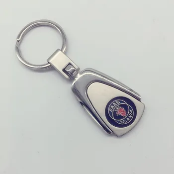 3D Kovov Kvapka Vody Keychain Pre SAAB SCANIA Znak Kľúč Reťazca Krúžok Keyring Keychain Obchod Auta (Logo auta styling chaveiro