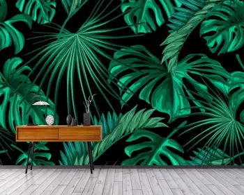 3D Nordic Vintage Tropický Banán Listy Tapety Nástenné Nástenné Maľby Kotúča, pre Obývacia Izba HD Vytlačené Fotografie Stenu, Papier v Kotúčoch