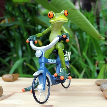 3D Tvorivé Zábavné Vaňou Žaba čítanie Cyklistické spanie Žaba Model Figúrka Home Office Stola Dekor Darček k Narodeninám