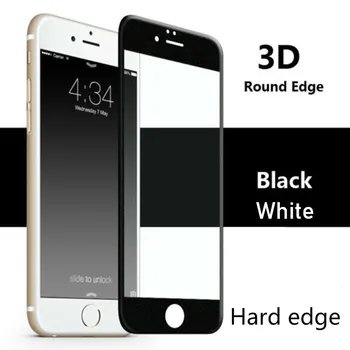 3D Zakrivené Hrany Úplné Pokrytie Ochranné Sklo Pre iphone 7 Plus Sklo Film Tvrdeného Skla Na iphone 6 7 8 plus Screen Protector