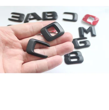 3D Čierny Kufor Písmená Odznak Znak Emblémy Odznaky pre Mercedes Benz SLC180 SLC200 SLC300 SLC250 SLC43 V8 BITURBO AMG 4MATIC