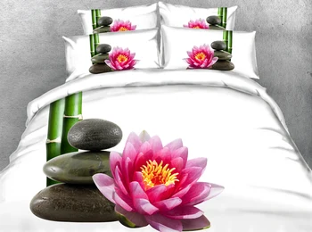 3ks kvety posteľ nastaviť jeden kráľovná super king size postelí sady obliečky bielej tkaniny s kvetinovým červené ruže listov