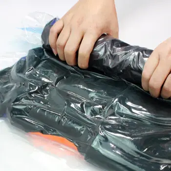 4 Veľkosti Ruky Roll Tesnenie Plastové Lucency Vákuové Stlačený Taška Na Cestovanie Vonkajšie Skladovanie Vrecko Pre Oblečenie Odolné Ušetriť Miesto Šatník