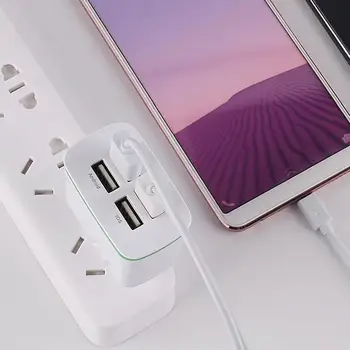 4 konektor USB Sieťovej Nabíjačky EÚ Plug Rýchle Nabíjanie Cestovné Nabíjací Adaptér Typ-C Kábel Telefón Nabíjačku pre Apple Iphone, Samsung