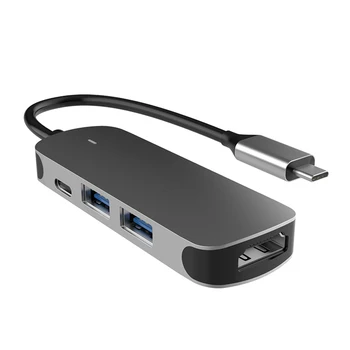 4 v 1 Typ-C HUB 5Gbps USB3.0 480Mbps USB2.0 4K kompatibilný s HDMI USB-C Nabíjacieho Adaptéra Cyklistika Prenosné Prachotesný Cyklistické Časti