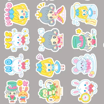 40 Anime Farba Dievčatko Papierové Nálepky Dekorácie DIY Album Denník, Zápisník v Knihe Label Nálepka Roztomilý kancelárske potreby