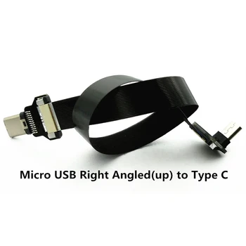 40 CM 50 CM 60 CM Flexibilné Micro USB kábel micro nahor zahnutá mužského Typu C Rovno muž ffc super mäkké kábel