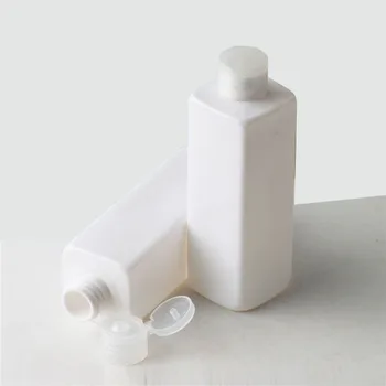 40pcs 250ml biele prázdne políčko plastové fľaše s flip top spp,cestovné PET make-up fľaša na kozmetické balenia sprchový gél