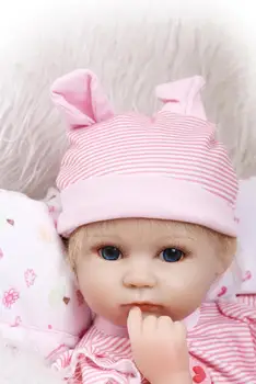 42cm Populárne Brinquedos Mäkké Látkové Telo, Životný štýl Novorodenca Dievča s Ružovými Prekladané Nastaviť Silikónové Reborn Bábiky Baby