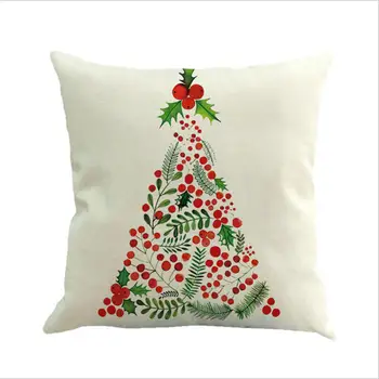 45*45 cm Farebné Vianočný stromček bielizeň/bavlna hodiť vankúše gauči vankúš domov dekoratívne vankúše