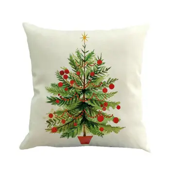 45*45 cm Farebné Vianočný stromček bielizeň/bavlna hodiť vankúše gauči vankúš domov dekoratívne vankúše