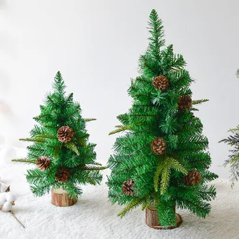 45/60 CM Vianoce Borovicové Drevo Stromu na Stôl Dekorácie Mini Umelé Stromy Ozdoby Nový Rok Home Party Dekorácie Dodávky