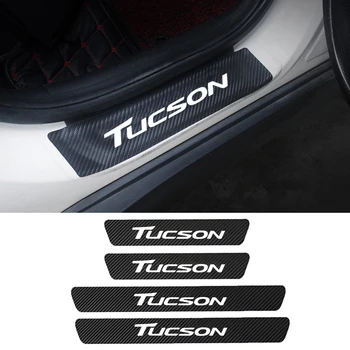 4PCS PU Kožené Dvere Auta Parapet Nálepky Na Hyundai Tucson 2005-2018 2019 2020 Šúchať Doska Auto Anti-Scratch Chránič Príslušenstvo
