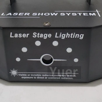 4Pcs/Množstvo 3 Objektív RGB Full Farebné Skenovanie Lúč Line Vzor Laserového Svetla DMX 512 Moderný DJ Vianočný Večierok Fáze Osvetľovacie Zariadenia
