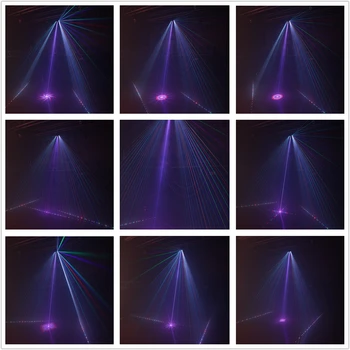 4Pcs/Množstvo 3 Objektív RGB Full Farebné Skenovanie Lúč Line Vzor Laserového Svetla DMX 512 Moderný DJ Vianočný Večierok Fáze Osvetľovacie Zariadenia