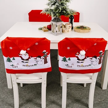 4Pcs Stoličky Kryt Santa Claus Kuchynský Stôl Poťahy Vianočné Domáce Dekorácie Stoličky Prípadoch Vianočné Ozdoby