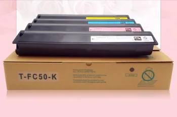4pc nové kopírka Farebný toner cartridge T-fc50 Kompatibilný pre Toshiba E2555C 3055C 3555C 4555C 5055C tlačiareň, toner TFC50 KCMY