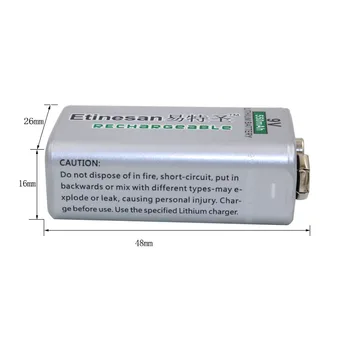 4pcs Etinesan 550mAh 9v li-ion batéria lítiová Nabíjateľná Batéria REÁLNE možnosti Hračky Baterka slúchadlá, telefón, mikrofón