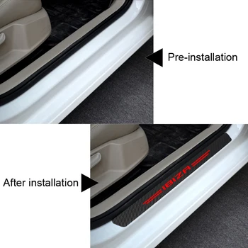 4pcs Nové Auto Dvere, Parapetné Protector Carbon fiber Šúchať Platňa Dverí, Parapet Kryt Výbava pre SEAT IBIZA-2019 Auto príslušenstvo