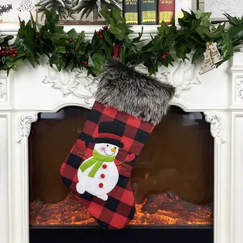 4pcs/set Vianočná Pančucha Santa Claus Snehuliak Elk Darček Cukríky Tašky Visí Vianočný Strom Krb Nový Rok Dekorácie