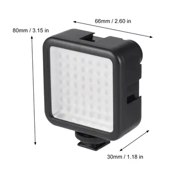 5.5 W 800lm 6000K Mini Prenosné Dlhú Životnosť 49 LED Video Svetlo Lampy Fotografické Foto Osvetlenie pre Fotoaparát Fotografovanie