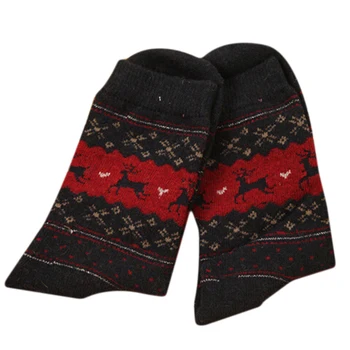 5 Farieb Vianočné Jeleň Ponožky Ženy Mens Cartoon Dizajn Bežné Pletené Vlnené Ponožky Mužov Zime Teplé Ponožky Dekorácie Dodávky