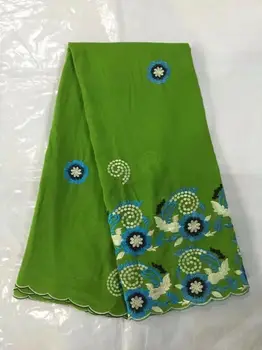 5 Metrov/pc Hot predaj kvetinové výšivky dizajn afriky fuchsia bavlnená tkanina swiss voile čipky na šaty JC12-2