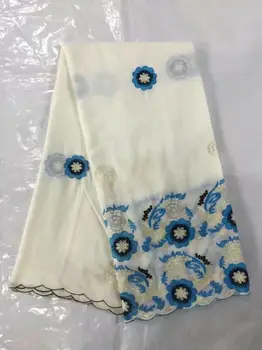 5 Metrov/pc Hot predaj kvetinové výšivky dizajn afriky fuchsia bavlnená tkanina swiss voile čipky na šaty JC12-2