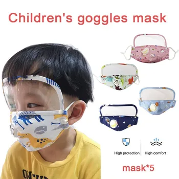 5 PC Detí Čistej Bavlny Umývateľný Dýchanie Ochranu Tváre