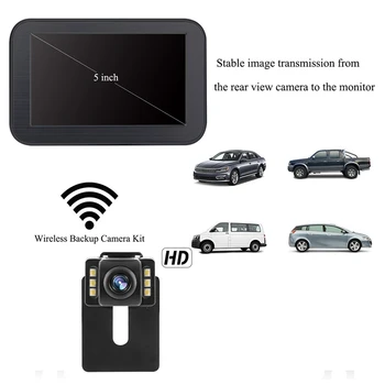 5 Palcový AHD Bezdrôtovú Automobilovú Spätného Zobrazenia Monitora, Vozidlo, Auto Sn Zozadu zálohovať Záznamník, Wifi, Fotoaparát