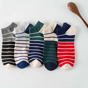 5 Párov Mužských Ponožky Módne Úhľadne Prekladané Bavlnené Ponožky Odolné Najlepšiu Kvalitu Prekladané Mužov Ponožka Bavlna Bežné Vintage Meias