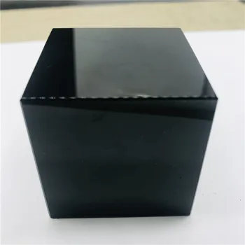 5 cm Prírodná Čierna Obsidián Kremeň Kocka Crystal Kameň Leštené Vzorky Minerálov Liečivý Kameň Domáce Dekorácie
