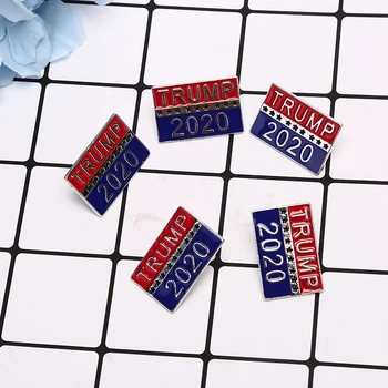 5 ks Kovové Odznak Trump 2020 Smalt Kolíky Amerike Predseda Republikánskej Kampaň Politických Brošňa Kabát Šperky, Brošne