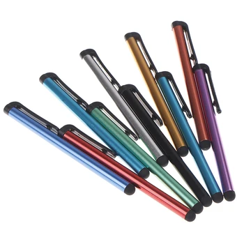5 ks Kovové Pero, Dotykový Displej Pero Univerzálny Kapacitný Dotykový Displej Stylus Pen Pre Všetky Pad Telefón, PC Tablet Farba Náhodný
