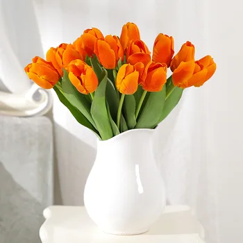 5 ks Skutočný Dotyk Kvety Latex Tulipány Krása Kvetu Umelé Kytice Falošné Kvetinové Svadobné Kytice Kvety Zdobia