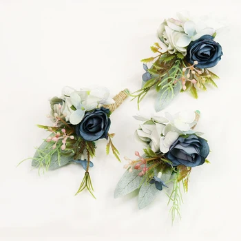5 ks Zápästie Corsage Bridesmaid, Sestry Strane kvety, Umelé Kvety Pre Nevestu Svadobný Tanec Party Dekor Ples Svadobné rose