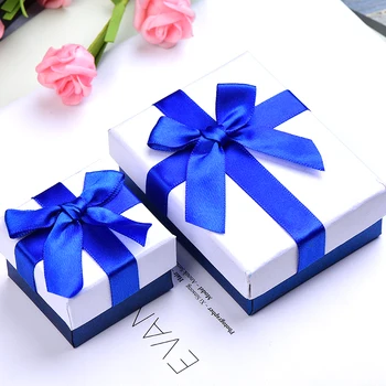 5 ks modrá luk šperky box rôznych štýlov, ktoré môžu byť použité pre darčekové balenie pridať glamour na šperky