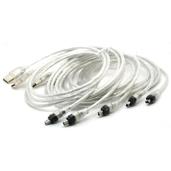 5 ks/veľa USB Male Firewire IEEE 1394 4 Pin Samec iLink Adaptér Kábel, Kábel 3 ft 100 cm pre SONY DCR-TRV75E DV